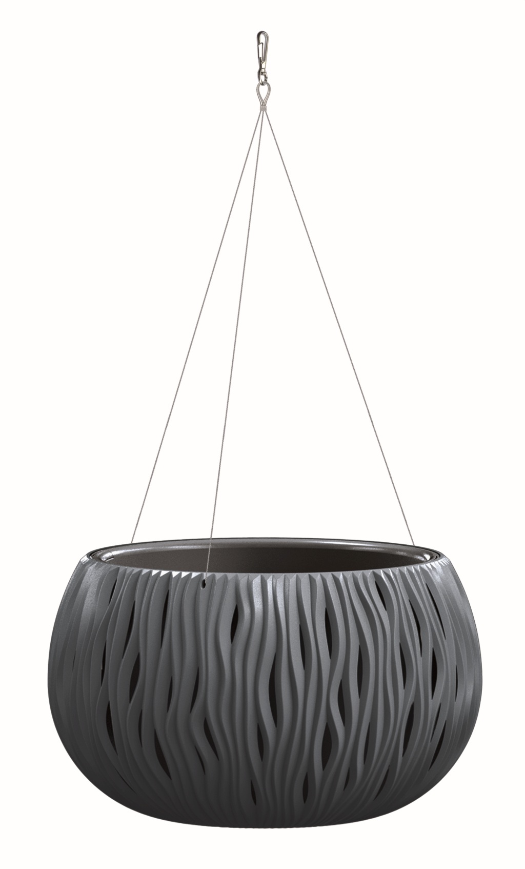 Kvetináč SANDY antracit 370 mm závesný Kvetináč SANDY antracit 370 mm závesný